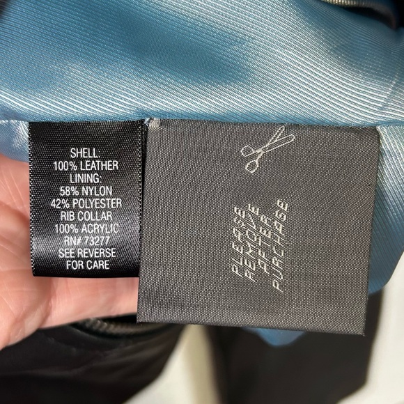 Lambskin Black Leather Jacket‎ with Stand Up Collar Women’s Size Medium - Picture 8 of 14